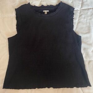 Versona Black Textured Tank Top